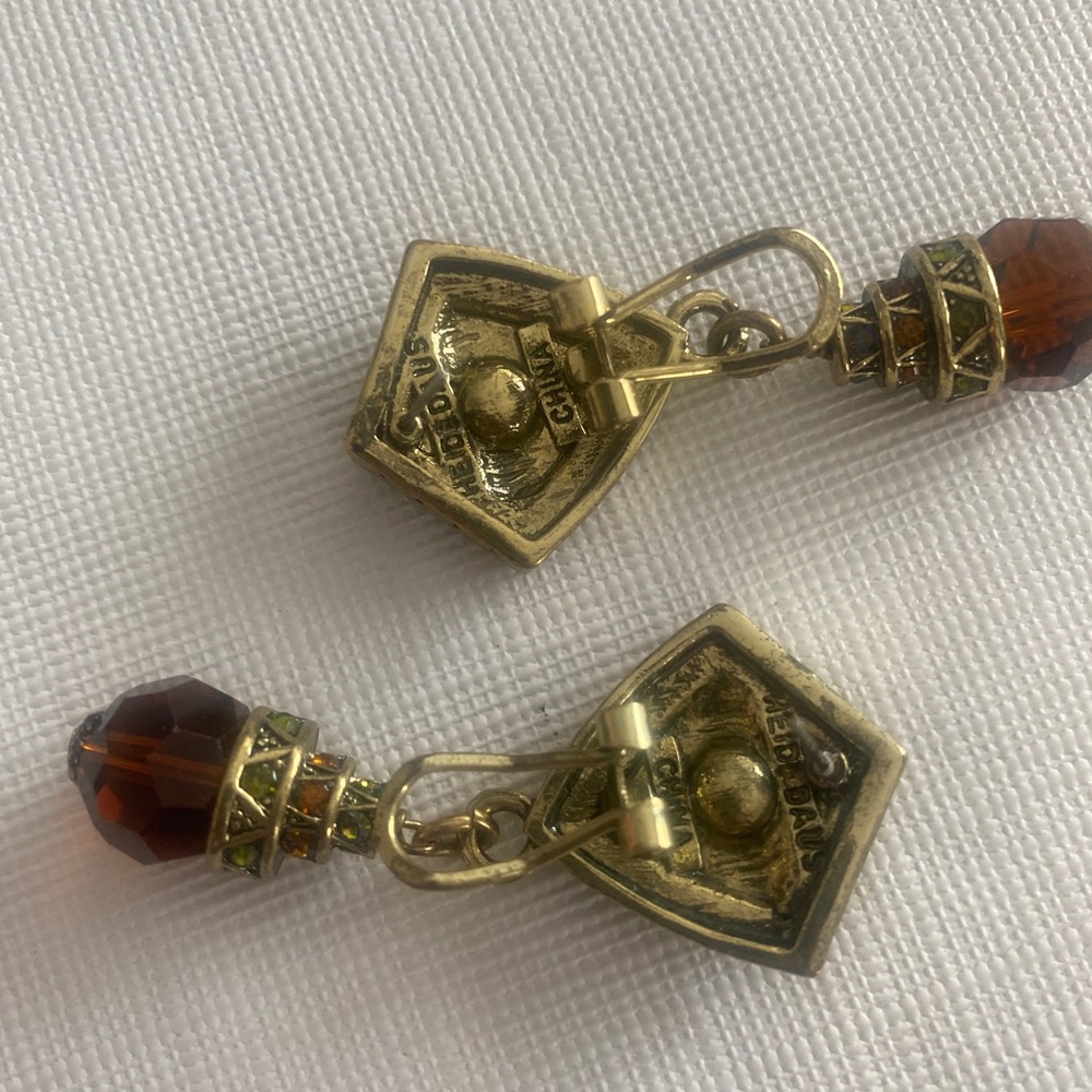 Heidi Daus Gold-tone and Crystal Earrings - Picture 4 of 5